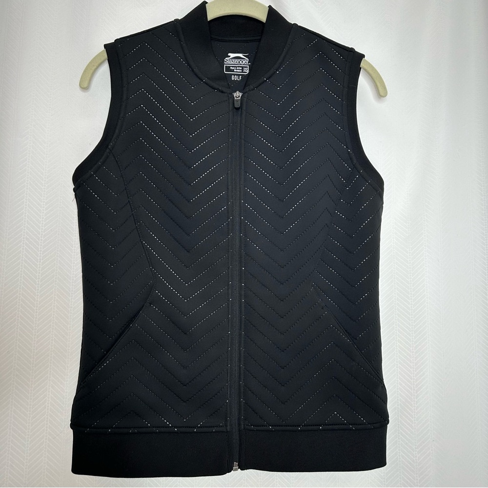 Slazenger golf vest black zip up size XS